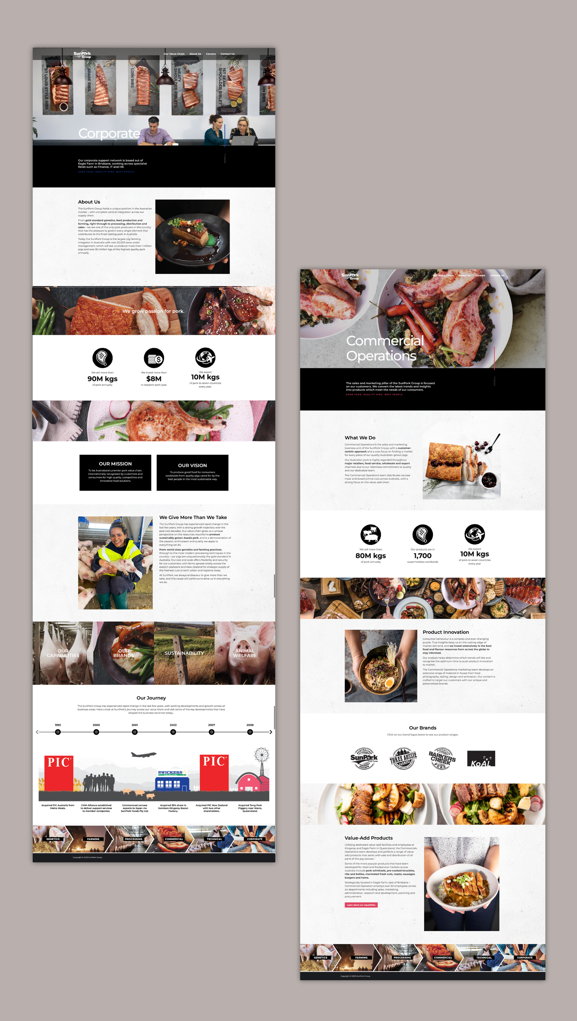 SunPork Group - Website Design by Shika Finnemore, Dashy Creative