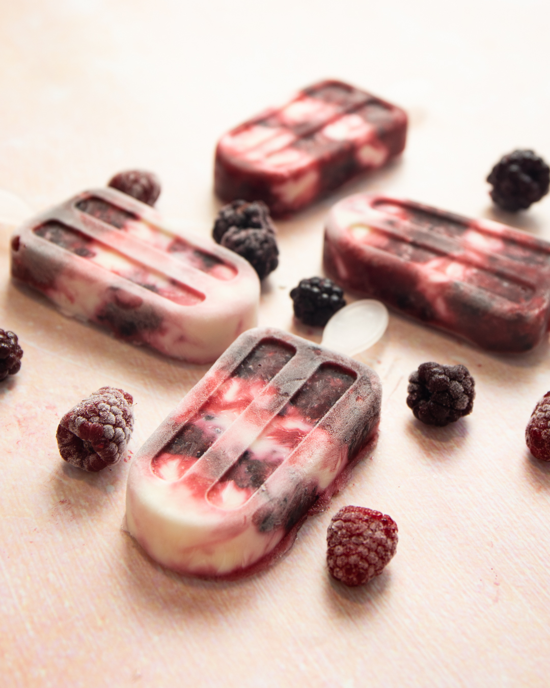 Very Berry Yoghurt Pops - Food Styling, Food Photography, Recipe Book Design | Dashy Creative